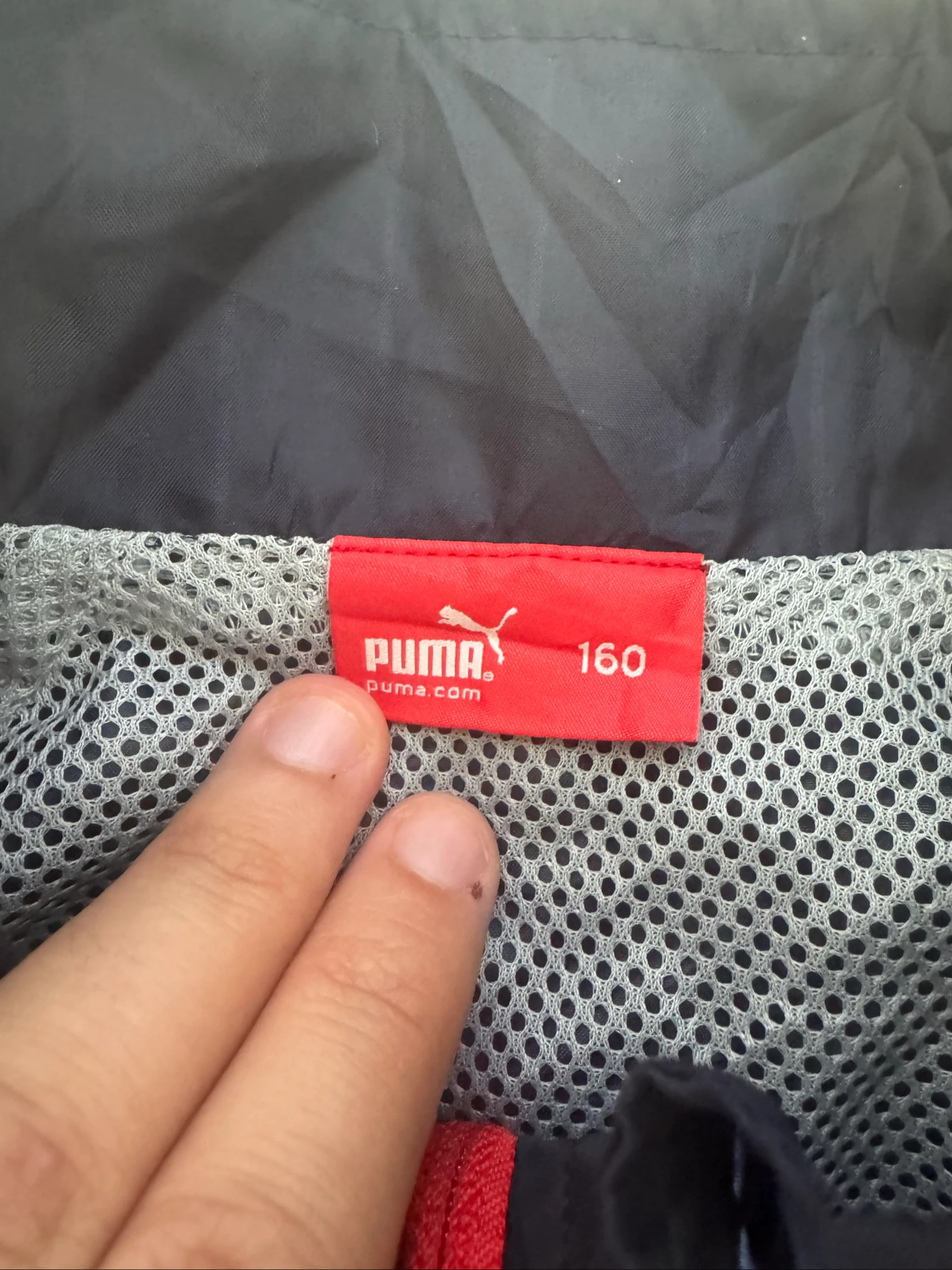 Puma Track Jacket Windbreaker Tape Logo Marine Rood Y2K Retro Oversized – photo 4